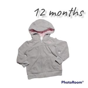 Carter's gray fleece zip up hoodie